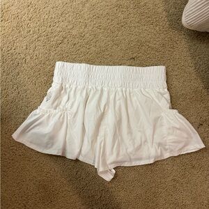 Get Your Flirt On White Free People Shorts